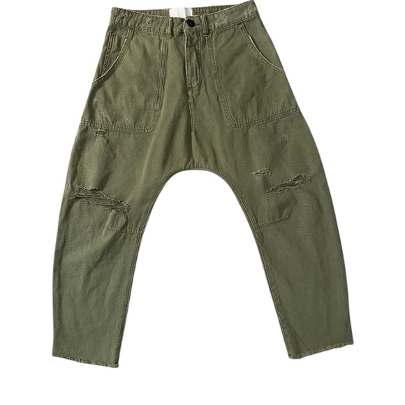 One Teaspoon Safari Sinners Green Tapered Pants - Picture 2 of 6